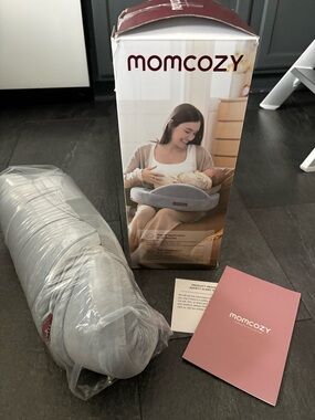 Momcozy max support Nursing Pillow in Light Gray - NEW
